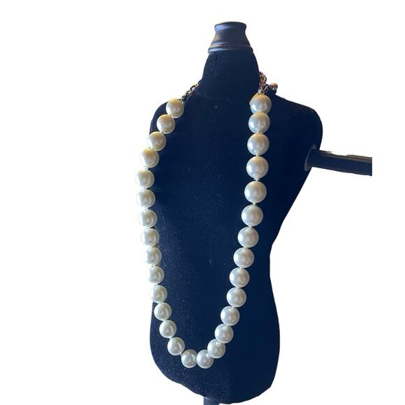 Cream Pearl Necklace- George Choker  Vintage Retro 15-18  " READ - Picture 3 of 7